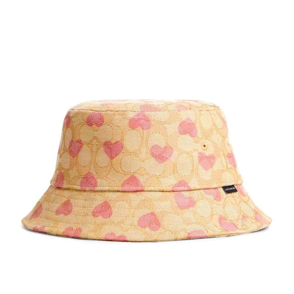 NWT Coach Outlet Signature Heart Print Bucket Hat - Picture 2 of 2